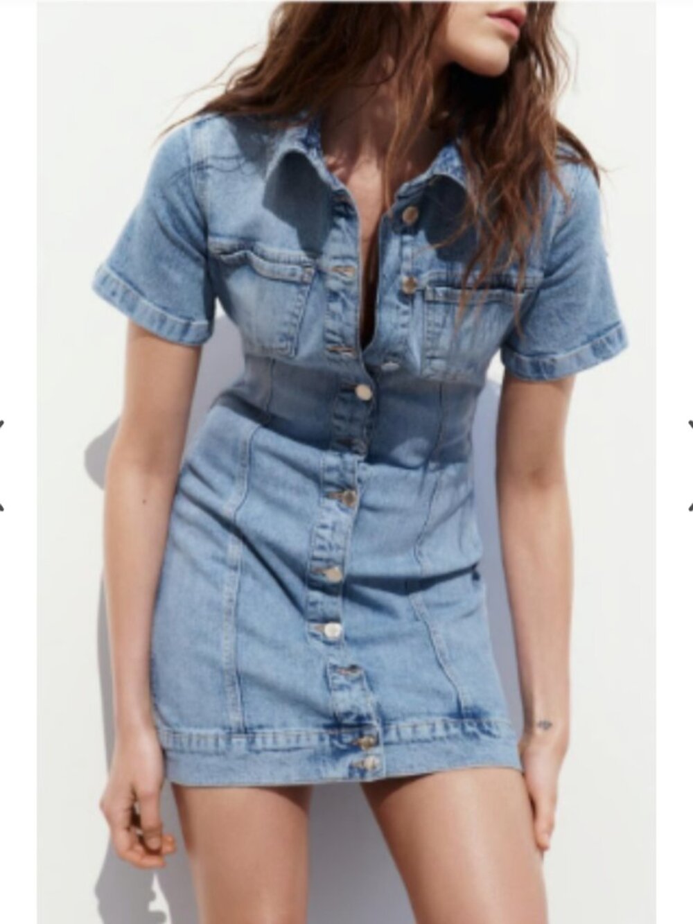 Zara Denim Mini Dress | XS